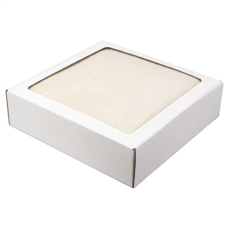 Плед мягкий флисовый Super Soft Comfort, 125*150 см, бежевый,в подарочной белой крафтовой коробке с окошком