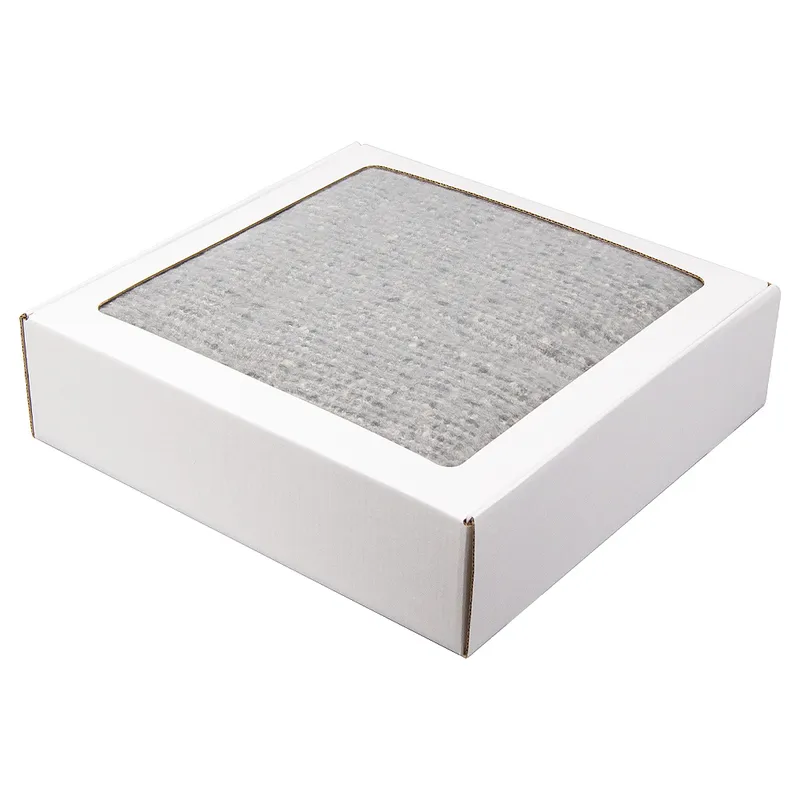 Плед акриловый Super Soft Care размер 120*160 см, темно- серый, плотность 550гр/м2, в подарочной белой крафтовой коробке с окошком