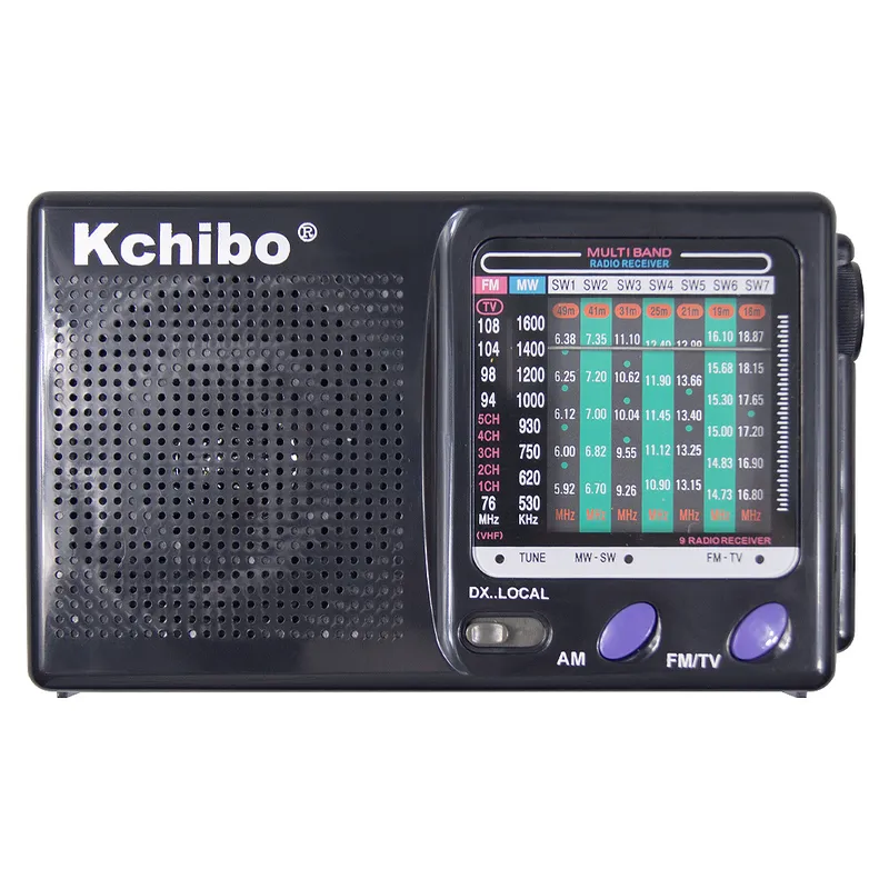 Портативное карманное радио 9 FM/MW/Sw1-7 (TV2-5CH), Heritage Old Wave, цвет черный