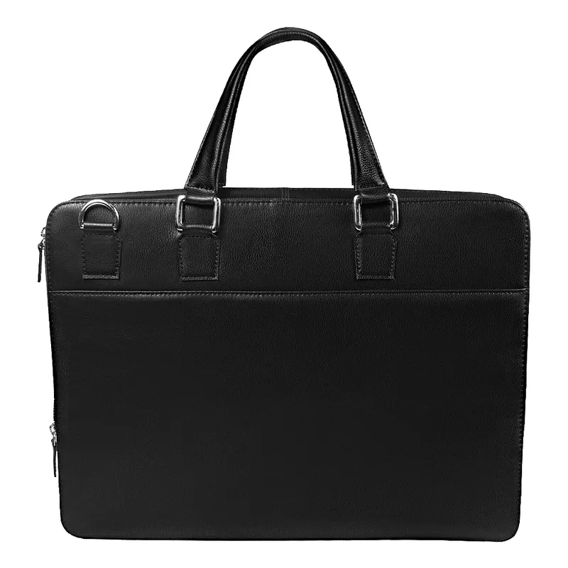 Портфель для ноутбука Stanford Leather из натуральной кожи, черный