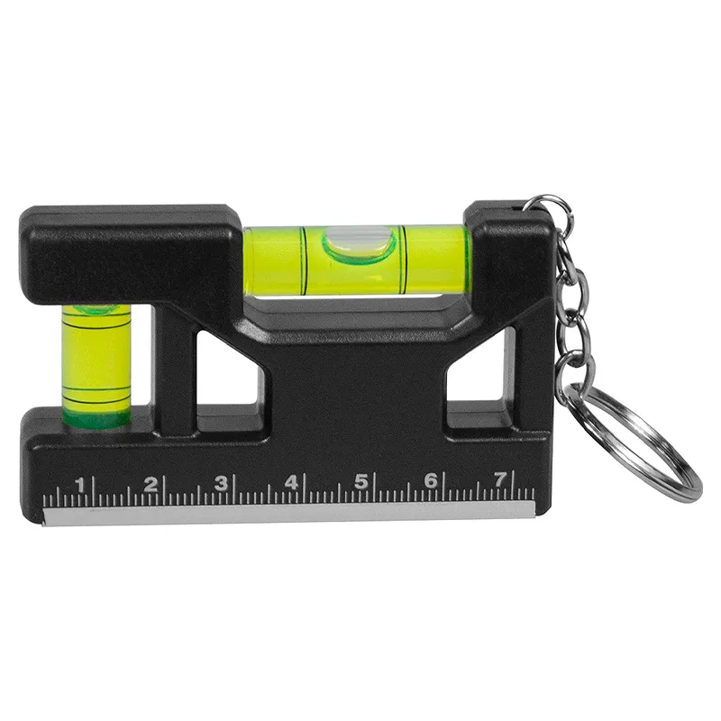 Брелок уровень Tools Pocket level, пластиковый, черный