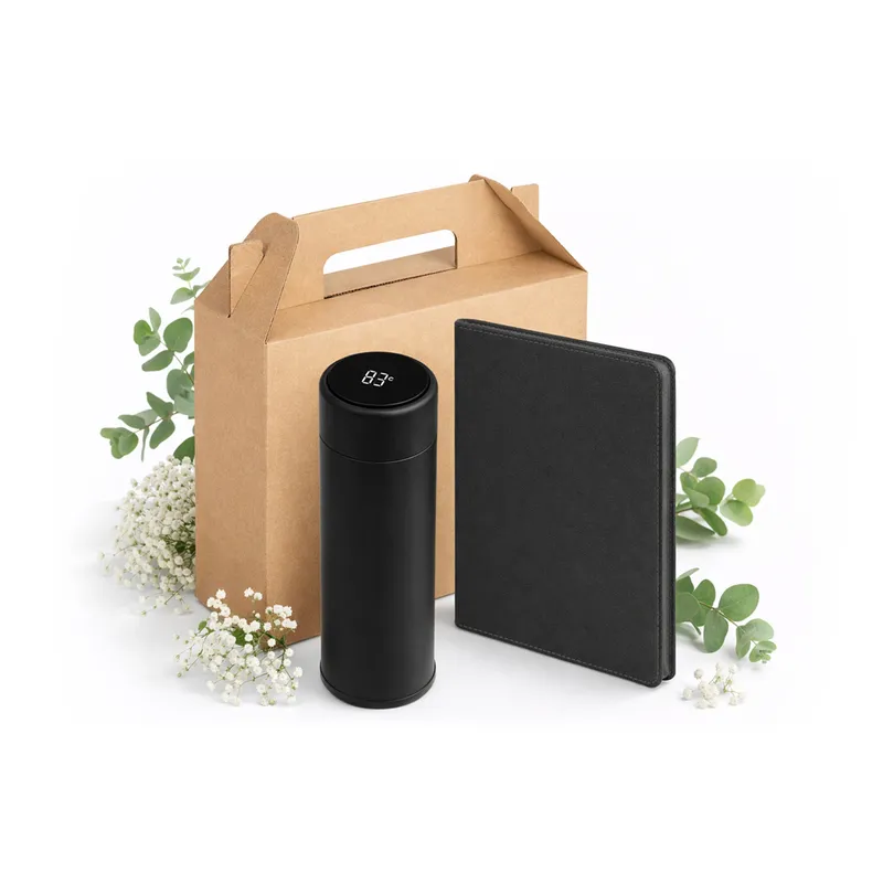 Набор подарочный Solution Everyday Duo (термос, ежедневник), черный