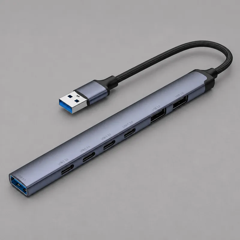 USB-хаб USB-A 3.0 + 2xUSB-A 2.0 + 4xUSB-C