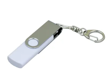 USB 2.0- флешка с поворотным механизмом и дополнительным разъемом Micro USB