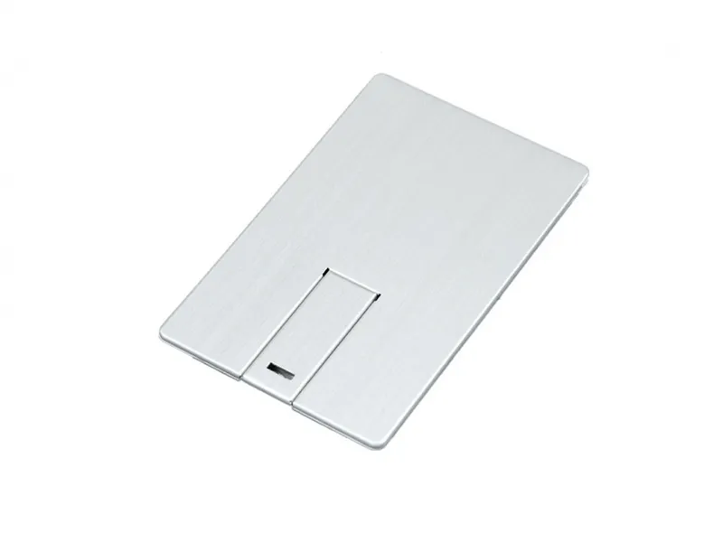 USB 2.0- флешка в виде металлической карты, с раскладным чипом