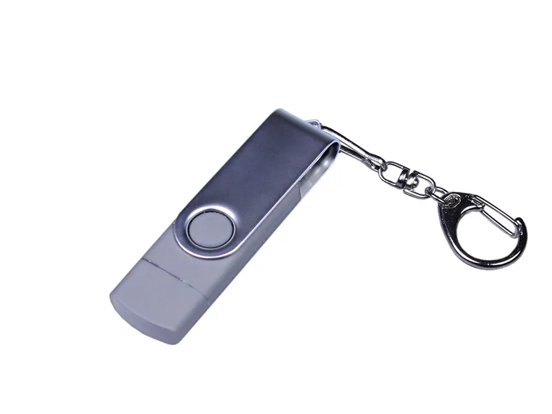 USB 3.0/micro USB/Type-C- флешка с поворотным механизмом