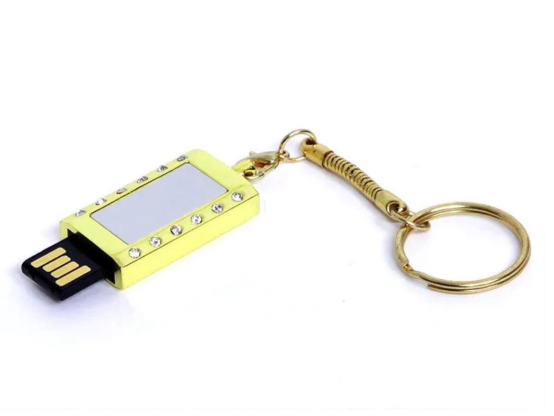 USB 2.0- флешка «Кулон» с кристаллами и мини чипом