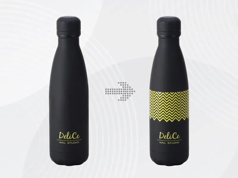 Вакуумная термобутылка «Vacuum bottle C1», soft touch, с УФ-печатью