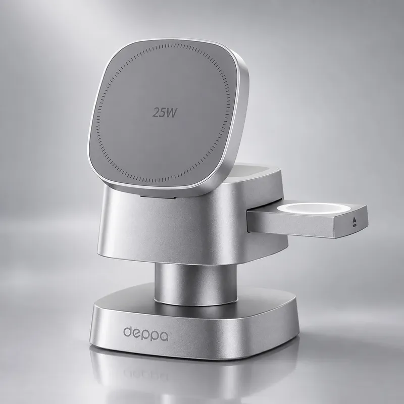 Беспроводное ЗУ 3 в 1, Qi2.2 25W Glow Ligh