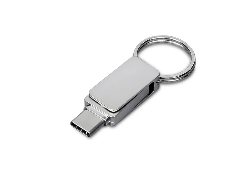 USB 3.0- флешка «Mercury» с поворотным механизмом и дополнительным разъемом Type-C