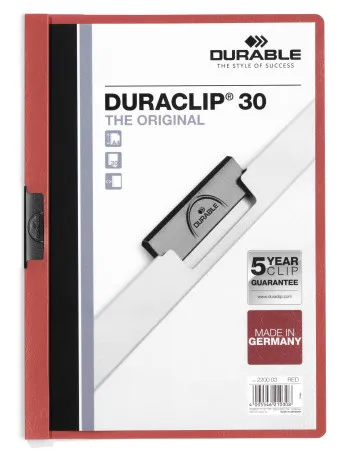 220003 Папка с клипом DURACLIP ORIGINAL 30 красная