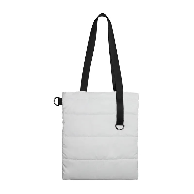 Шоппер Superbag Bubble, стёганый, без застёжки (белый с черным)