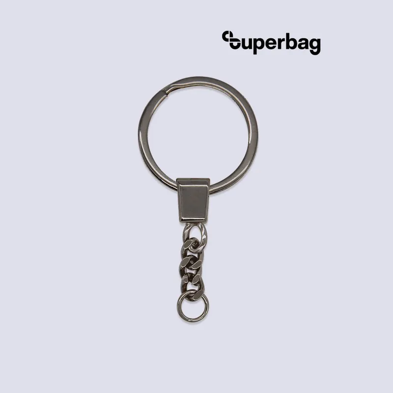 Кольцо с цепочкой Ring для обвеса, L=7см (чёрный никель)