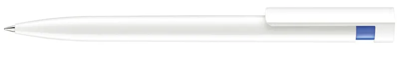 Шариковая ручка Senator с нажимным механизмом "Liberty Polished Basic" (Белый; Синий)